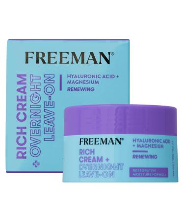 Freeman Restorative Moisturizing & Repairing Rich Cream + Overnight Leave-On Treatment For Dull & Tired Skin Infused With Magnesium & Hyaluronic Acid To Hydrate 1.7 fl.oz./ 50 mL Jar 1.7 fl.oz./ 50 mL Jar Facial Cream