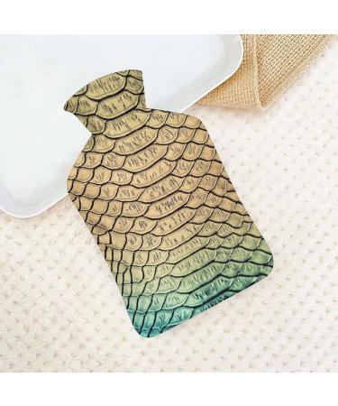 Dragon Scale Hot Water Bottle with Plush Cover | Hand Warmer for Adults & Kids | 26.5x15.3cm - International Shipping Available - Buy Online on GoSupps.com