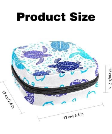 Buy Turtles Animal World Underwater Sanitary Napkin Storage Bag | Portable Menstrual Cup Pocket - 10 Color Options for Ladies - Buy Online on GoSupps.com