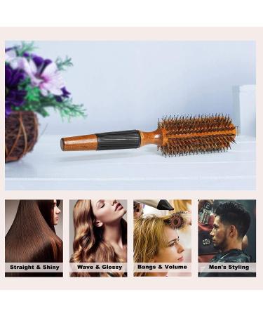 Bestool 2 inch Boar Bristle Round Hair Brush for Blow Drying - Large Wooden Barrel Styling Brush for Women & Men - Ideal for Straightening, Curling, Adding Shine and Volume - Buy Online on GoSupps.com