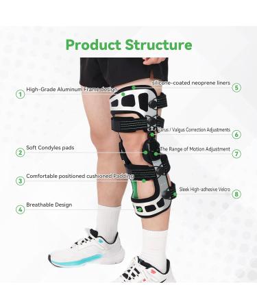 Orthomen OA Knee Brace - X-Large Left Silver | Best Support for Osteoarthritis & Arthritis Pain Relief - Buy Online on GoSupps.com