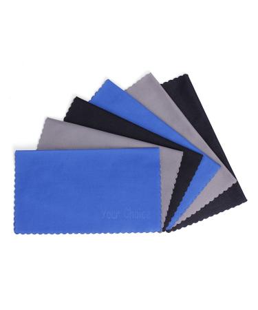 Your Choice Microfiber Cleaning Cloths 6 Pack for Eyeglasses, Camera Lens, Cell Phones, CD, DVD, Computers, Tablets, Laptops, Telescope, LCD Screens and Other Delicate Surfaces Cleaner