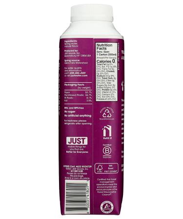 JUST WATER Blackberry Water - Hydrating Natural Drink, 16.9 fl oz - Buy Online on GoSupps.com