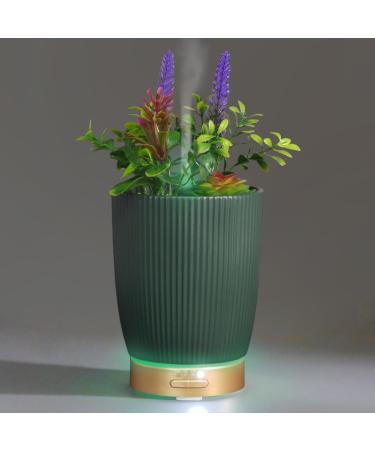 Earnest Living Essential Oil Diffuser - Ceramic Succulent Pot 100ml Night Light Timer & Auto-Off Function for Lavender Aromatherapy - Buy Online on GoSupps.com