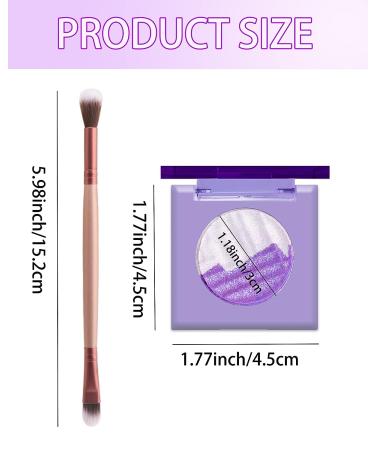 Purple Glitter Eyeshadow Palette: Multichrome Metallic Shimmer - High-Pigmented, Long-Lasting Holographic Duochrome Highlighter - Korean Eye Makeup | S10 - Buy Online on GoSupps.com