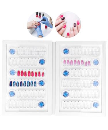 Pokerty9 Nail Art Display Book Magnet Adsorption Nail Tip Display Book for Nail Art Store Nail Polish Accessory Nail Tip Tool