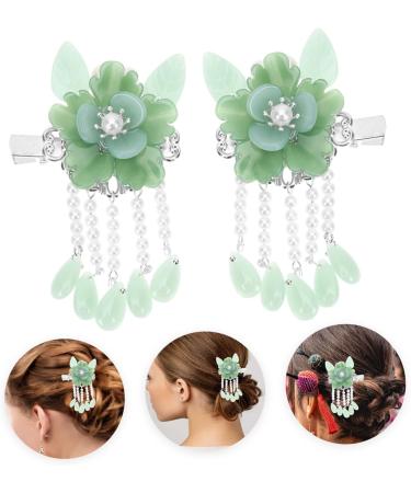 FRCOLOR Hanfu Hair Clip Pairs Antique pair clip flower pearl hairpins bedazzler Alligator Clamps jewelry chinese clips classical Miss Glass Chinese Hairpin - Buy Online on GoSupps.com