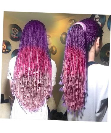 MAGICLULU Ponytail Braid Fiber Wig Braids Double Ended Dreadlocks Brunette Hair Giant Braided Synthetic Hair High Temperature Hair Braid Color Wig Afro Wigs Ponytail Wigs To Weave Card - Buy Online on GoSupps.com