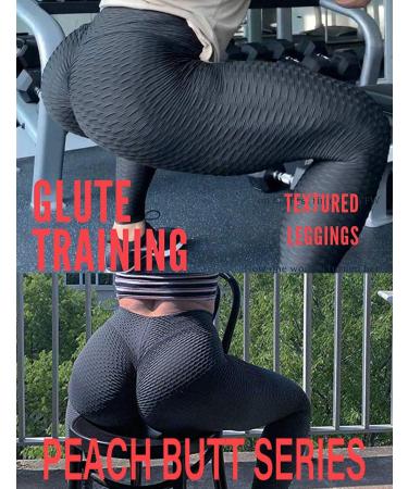 AGROSTE Women's High Waist Yoga Pants | Tummy Control Workout Leggings | Butt Lifting Textured Booty Tights | 3X-Large (Black) - Buy Online on GoSupps.com