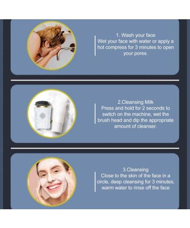 Electronic Facial Exfoliator Dual Head Rechargeable IPX7 Silicone Waterproof Electric Scrubber 2 Gears for Daily Life Cleansing - Buy Online on GoSupps.com