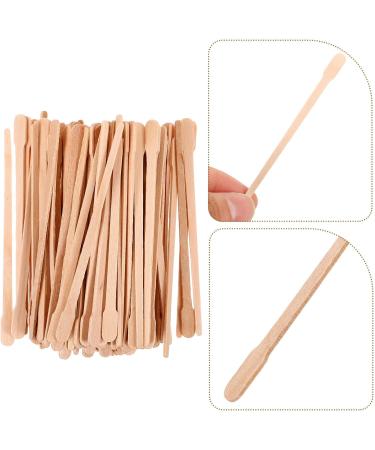 Baluue 100 Wood Wax Applicator Sticks - Hair Removal Eyebrow & Lip Waxing Ideal for Wax Bars & Ice Cream - Buy Online on GoSupps.com