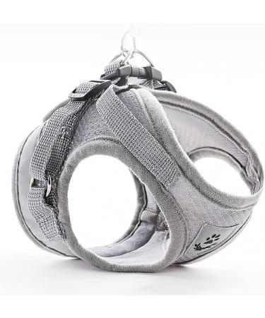 Femax Dog Harness & Linen Set - Soft Mesh Padded Reflective Adjustable Breathable for Dogs & Cats | Perfect for Walking Running Training | Size M (35-40 cm) - Gray - Buy Online on GoSupps.com