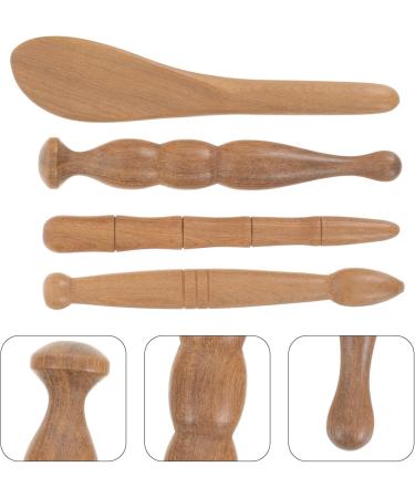 Healvian 4-Piece Wooden Foot Massager Set | Acupuncture Massage Roller & Body Shaping Tools for Relaxation & Pain Relief - Buy Online on GoSupps.com