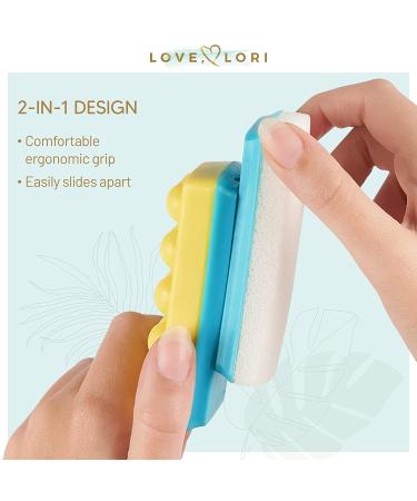Love Lori Foot Scrubber Pumice Stone - 2-in-1 Moisturizing Soap & Callus Remover - Lemongrass Cracked Heel Treatment - Buy Online on GoSupps.com