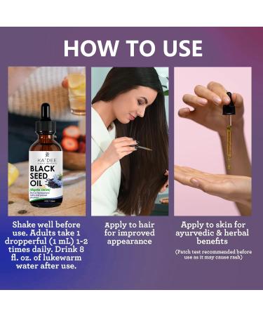 Ka Dee Black Seed Oil 4 oz - 100% Cold Pressed Unrefined & Rich in Thymoquinone | Global Shipping - Buy Online on GoSupps.com