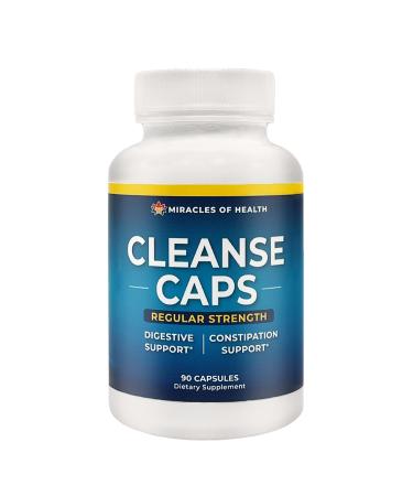 Miracles of Health Herbal Cleanse Caps - Regular Strength | 100% Natural Laxative and Colon Cleanser