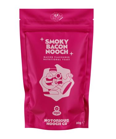 NOTORIOUS NOOCH CO|Nutritional Yeast Flakes - Smoky Bacon Flavour | Gluten Free Vegan Nooch | Non GMO 80g