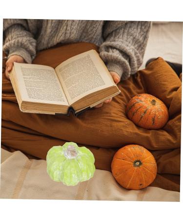 HOLIDYOYO 3pcs Pumpkin Decoration Autumn Rustic Pumpkin Desk Topper Figurines for Outdoors Fake Pumpkin Thanksgiving Day Pumpkin Ornament Decorative Pumpkin Ceramics Window Gift Greenx3pcs 13X13CMx3pcs - Buy Online on GoSupps.com