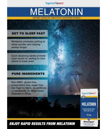 Superior Source Melatonin 10 mg - 100 MicroLingual Instant Dissolve Tablets for Sleep Support - Buy Online on GoSupps.com