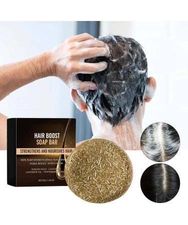 Anti Gray Hair Shampoo Men Gray Hair Reverse Bar Shampoos Reverse Gray Hair Reverse Bar Castor Oil for Gray Hair Coverage Hair Darkening Grey Reducing (2pc) - Buy Online on GoSupps.com