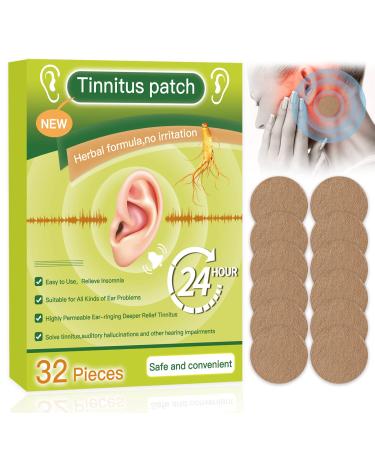 Tinnitus Relief for Ringing Ears Patches Natural Herbal Tinnitus Relief Treatment Patches for Hearing Loss and Ear Pain Relief Relieves Discomfort Improves Hearing (Tinnitus patch-32)