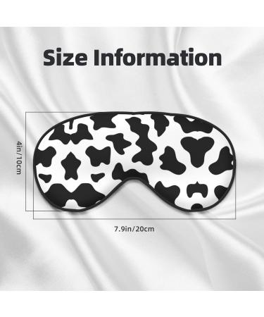 Black and White Cow Print Sleep Mask | Adjustable & Breathable Blindfold for Travel Meditation & Relaxation - Buy Online on GoSupps.com