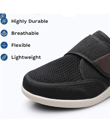 Buy Men's Diabetic Foot Shoes - Orthopedic Memory Foam Adjustable Comfortable & Breathable Walking Shoes for Edema Arthritis & Fasciitis - Size 12 Blue - Buy Online on GoSupps.com