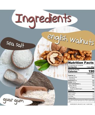 3-Pack Crazy Go Nuts Walnuts - Plain with Sea Salt 4.5 oz - Healthy Vegan Snacks with ALA Omega 3 Fatty Acids and Antioxidants - Buy Online on GoSupps.com