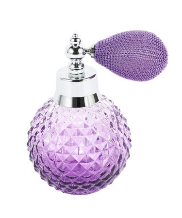 Bassulouda 110ml Vintage Crystal Spray Bottle Perfume White Short Atomizer Refillable Glass