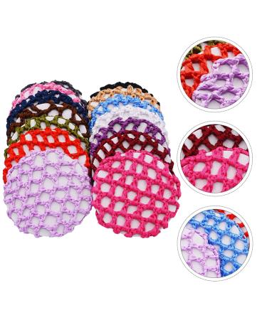 Mobestech 14Pcs Mesh Crochet Hair Nets for Women - Knit Snood Hats for Short Hair - Hairnet Snoods Cover Accessories (Random Color) - Buy Online on GoSupps.com