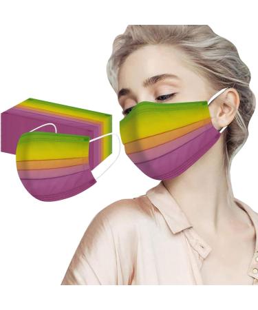 Deaamyglin 50-Pack Colorful 3-Layer Non-Woven Mouth-Nose Protection Bandanas for Adults - Breathable & Multifunctional - Buy Online on GoSupps.com