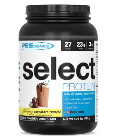 PEScience Select Low Carb Protein Powder  Chocolate Truffle  27 Serving  Keto Friendly and Gluten Free Chocolate Truffle 27 Servings (Pack of 1)