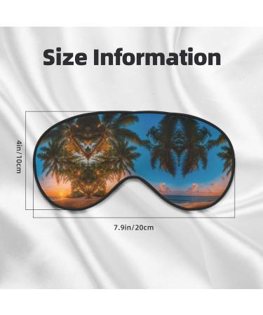 Sunset Hawaiian Palm Tree Print Double-Sided Eye Mask | Soft Light-Blocking Sleep Enhancer for Travel & Home - Buy Online on GoSupps.com