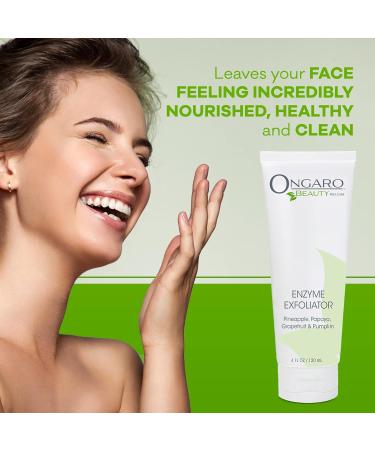Ongaro Beauty Organic Fruit Enzyme Face Scrub - Gentle Exfoliator for Clear & Radiant Skin | 4 fl oz - Buy Online on GoSupps.com