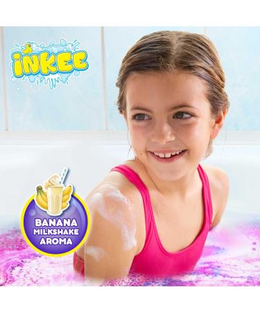 Inkee Galupy Mermaid Swimming Dust | Colorful Bathing Additive for Kids | 60g Crackling Salt with Jojoba Oil & Banana Milkshake Aroma - Buy Online on GoSupps.com