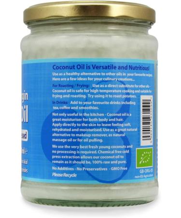 Organic Virgin Coconut Oil - 500ml by Bobbys Healthy Shop - Buy Online on GoSupps.com