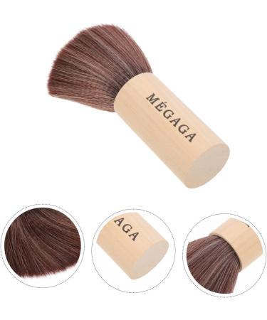 Beaupretty Record Cleaning Brush Short Handle Brush Cheekbone Blusher Face Brush Powder Brush Short Handle Makeup Brush Women Facial Brush Miss Make up Wooden Handle Foundation - Buy Online on GoSupps.com