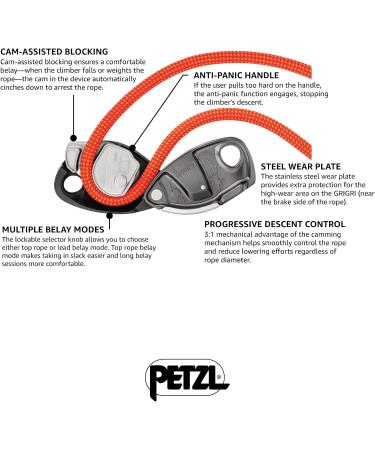 PETZL Grigri Plus Belay Device - AW19 Orange | One Size | International Shipping Available - Buy Online on GoSupps.com
