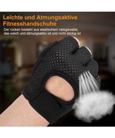 Yasdyri Fitness Gloves for Men & Women - Anti-Slide Silicone Breathable Sports Gloves for Weight Lifting & Cycling - 2 Pieces Black Palm Protection - Buy Online on GoSupps.com