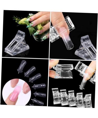 DOITOOL 1 Set Nail Set Nail Art Kit De Manicura Reusable Acrylic Nails Dual Nail Mold Nail Clip Lengthening Nail Tips Clip Nail Gel Manicure Nail Pen Stainless Steel and Nylon Fiber White - Buy Online on GoSupps.com