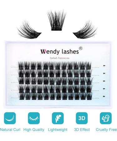 D Curl Cluster Lashes 15mm 0.07mm DIY Wide Stem Individual Eyelash Clusters - Reusable Soft and Wispy Extensions | FD-D18-0.07-D-15 - Buy Online on GoSupps.com