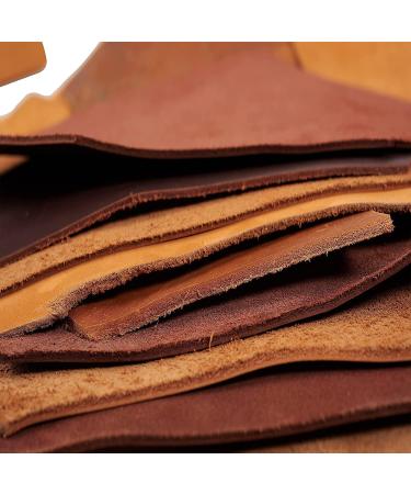 1 lb Large Leather Scrap Bag - Full Grain Cowhide Remnants for Crafts - Mixed Colors - Buy Online on GoSupps.com