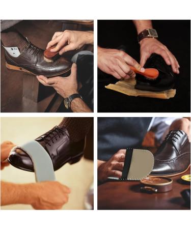 3pc Horsehair Shoe Brush Set + Plush Polishing Glove - For Boots, Shoes, Car Seats & Sofas - Buy Online on GoSupps.com