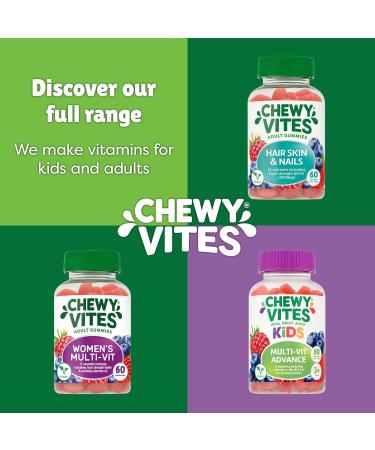 Chewy Vites Beauty Collagen 60 Gummy Vitamins |Hydrolised Collagen CoQ10 Biotin + Vitamins | 1 Month Supply | Real Fruit Juice | Berry Flavour | 2-a-Day | 1 count (Pack of 60) Beauty Collagen - Buy Online on GoSupps.com
