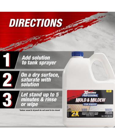 30 SECONDS Pro Mold & Mildew Stain Remover - Scrub Free Instant Bright Results 128 fl. oz. Ready-to-Use Refill - Best for Home & Garden Cleaning - Buy Online on GoSupps.com