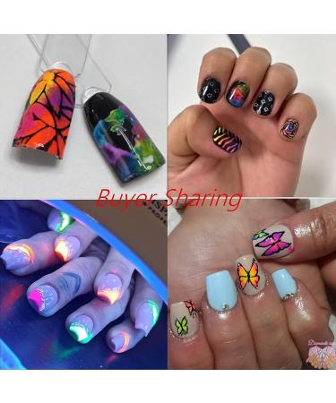 Bishengyf 12 Colors Neon Pigment Nail Powder - Fluorescent Nail Glitter for Art & Decoration | International Shipping - Buy Online on GoSupps.com