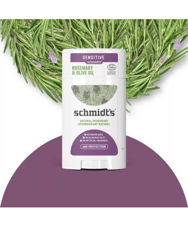 Schmidt's Rosemary + Olive Aluminum-Free Natural Deodorant Stick - 2.65 oz (Pack of 3) | Vegan & Cruelty-Free | 24-Hour Odor Protection | Sensitive Skin Formula - Buy Online on GoSupps.com