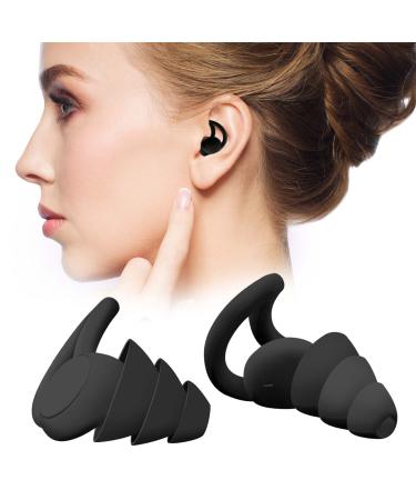 Ear Plugs, Ear Plugs for Sleeping Noise Cancelling, 33 dB Soft Silicone NRR, Sound Insulation & Reusable & Washable, Loop Earplugs for Hearing Protection, Snoring, Work, Noise Sensitivity One size