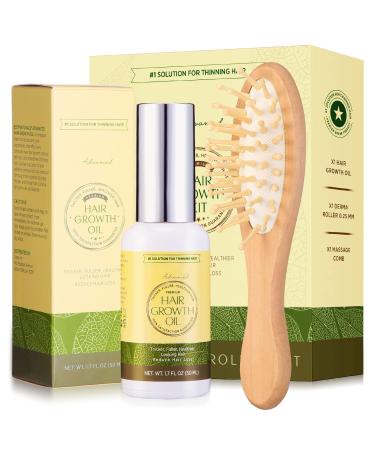 HealPool Hair Growth Oil & Hair Scalp Massager Brush to Stimulate Hair growth for Thicker Stronger Hair for Men & Women