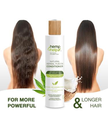 Hemp4Help Natural Herbal Conditioner - 250ml Bottle - Repair, Strengthen, Moisturize - Vegan & Cruelty-Free - Sulfate & Paraben Free - Buy Online on GoSupps.com